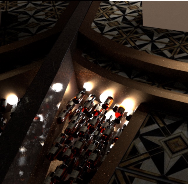 Portfolio cover — wine cellar interior